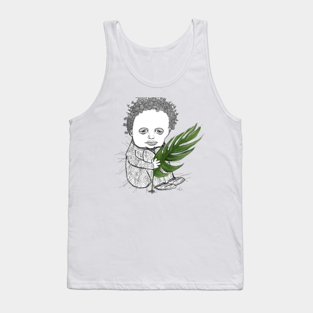 Boy with leaf Tank Top by msmart